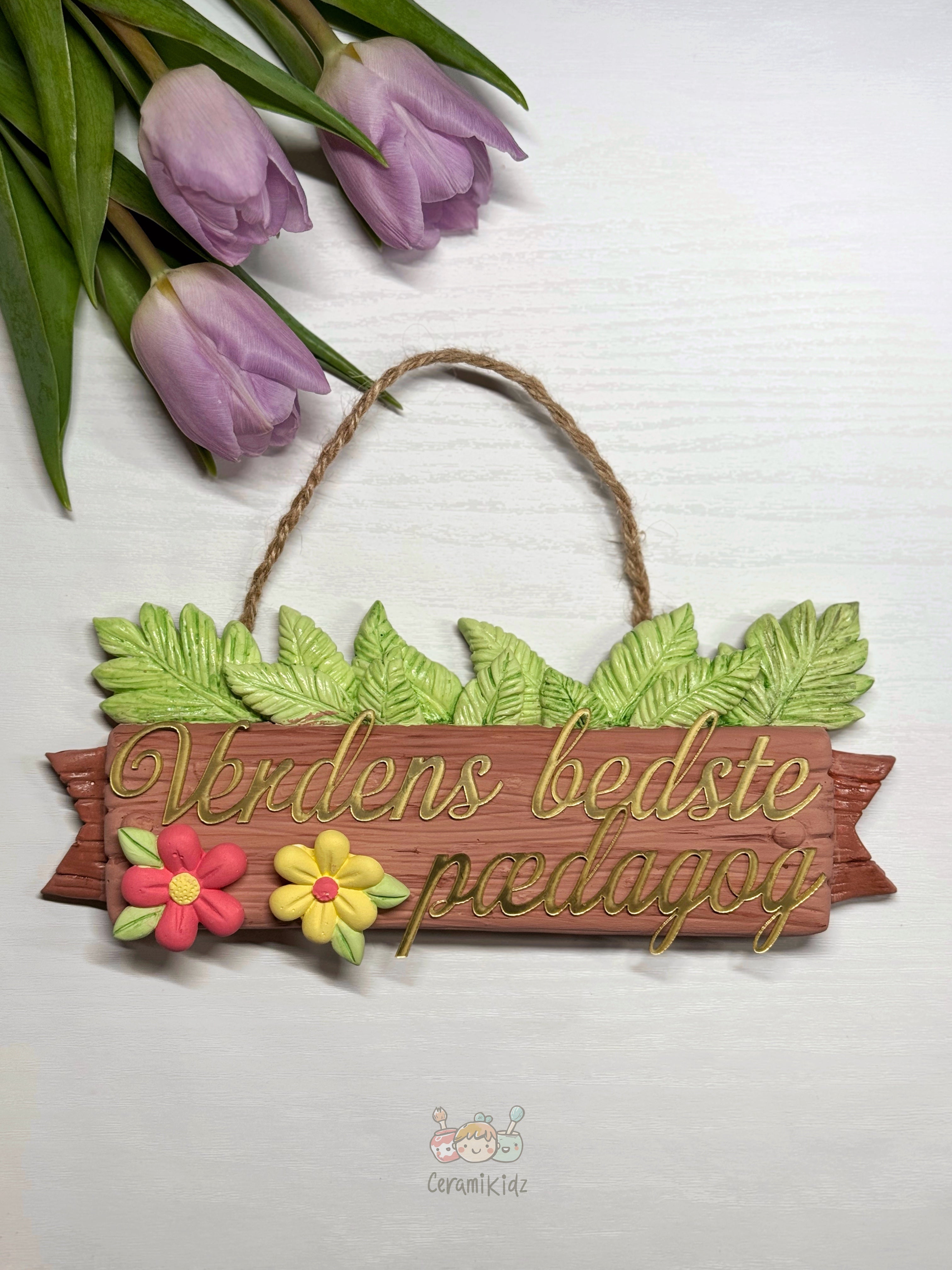 Lærergave – Keramik skilt med tekst